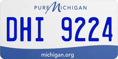 MI license plate DHI9224