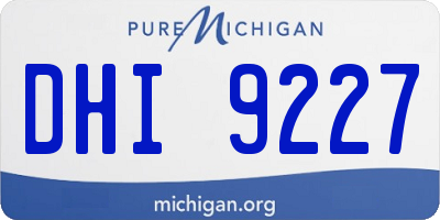 MI license plate DHI9227