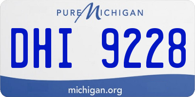 MI license plate DHI9228