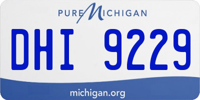 MI license plate DHI9229
