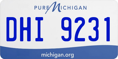 MI license plate DHI9231