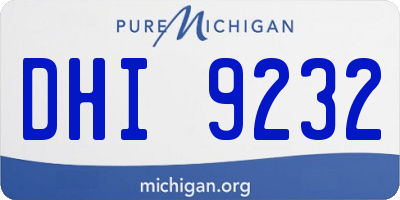 MI license plate DHI9232
