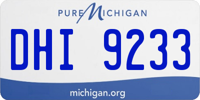 MI license plate DHI9233