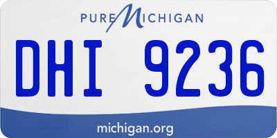 MI license plate DHI9236