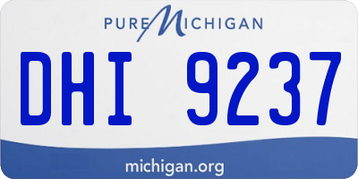 MI license plate DHI9237