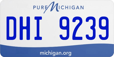MI license plate DHI9239