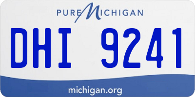 MI license plate DHI9241