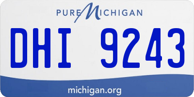 MI license plate DHI9243