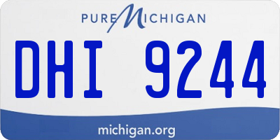 MI license plate DHI9244