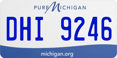 MI license plate DHI9246