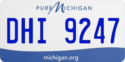 MI license plate DHI9247