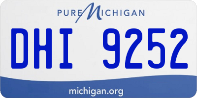 MI license plate DHI9252