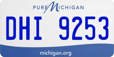 MI license plate DHI9253