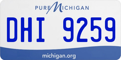 MI license plate DHI9259