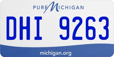 MI license plate DHI9263