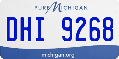 MI license plate DHI9268