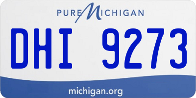MI license plate DHI9273