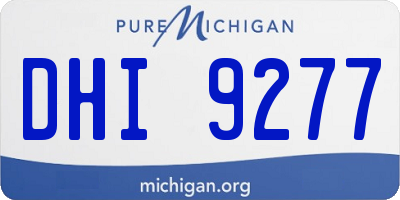 MI license plate DHI9277
