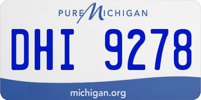MI license plate DHI9278