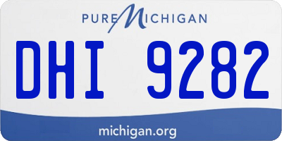 MI license plate DHI9282