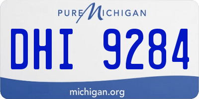 MI license plate DHI9284