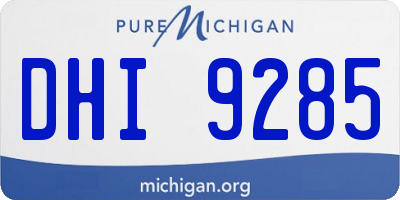 MI license plate DHI9285