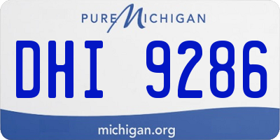 MI license plate DHI9286