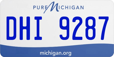 MI license plate DHI9287