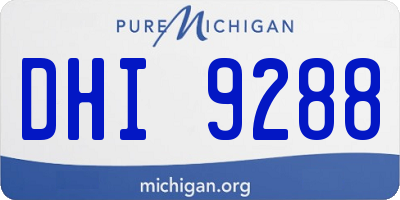 MI license plate DHI9288