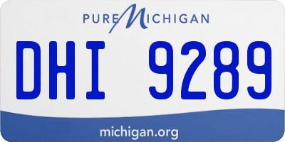 MI license plate DHI9289