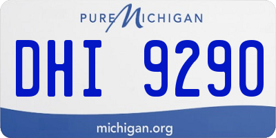 MI license plate DHI9290