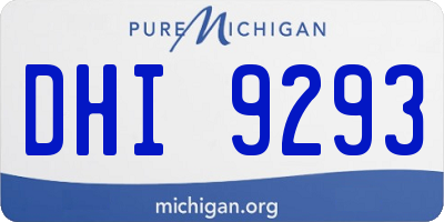 MI license plate DHI9293