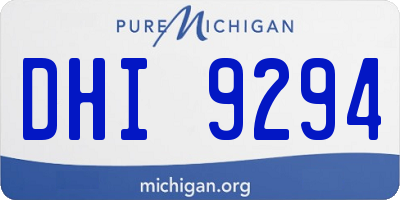 MI license plate DHI9294