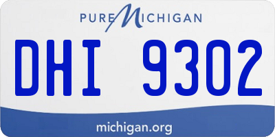 MI license plate DHI9302