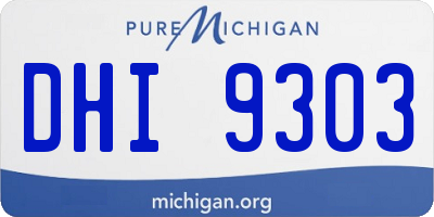 MI license plate DHI9303