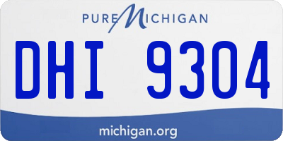 MI license plate DHI9304