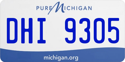 MI license plate DHI9305