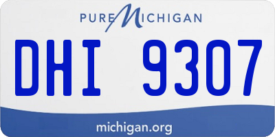 MI license plate DHI9307