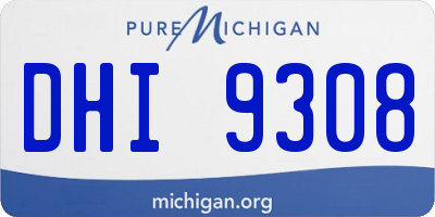 MI license plate DHI9308