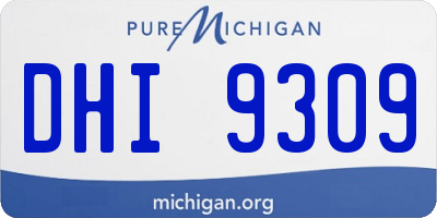 MI license plate DHI9309