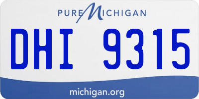 MI license plate DHI9315