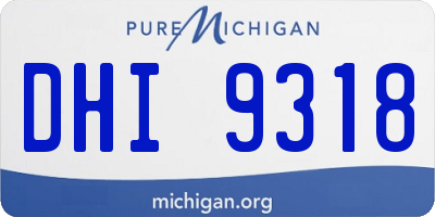 MI license plate DHI9318