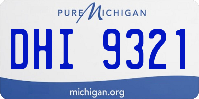MI license plate DHI9321