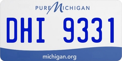 MI license plate DHI9331