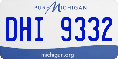 MI license plate DHI9332