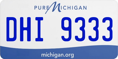 MI license plate DHI9333