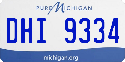 MI license plate DHI9334