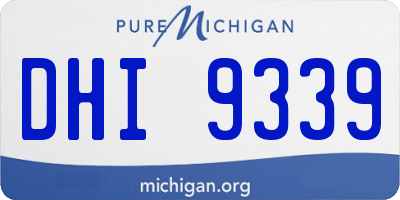 MI license plate DHI9339