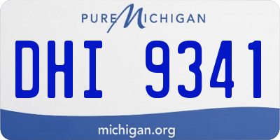 MI license plate DHI9341