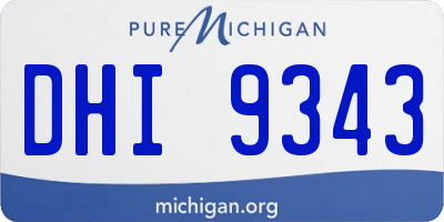 MI license plate DHI9343